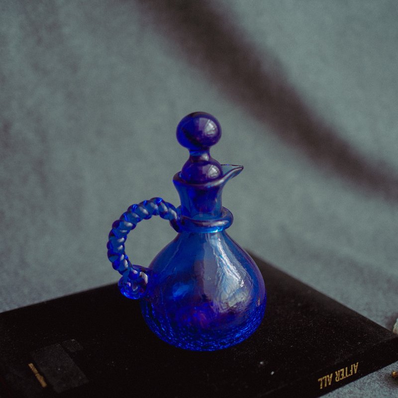 老件厚度玻璃小水壺vintage - 水瓶/水壺 - 玻璃 藍色