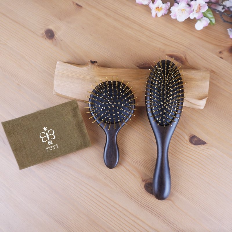 Ebony gold comb - Makeup Brushes - Wood Brown