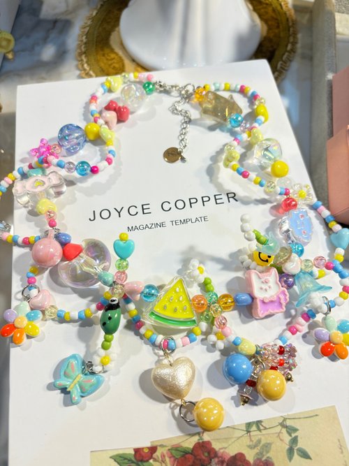 リョウコ　ハンドメイド ビーズネックレス かぎ編み物ネックレス2 - ハンドメイド商品｜福岡のレンタル