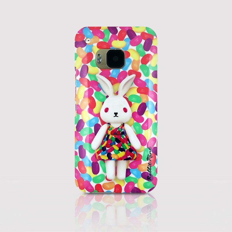 (Rabbit Mint) Mint Rabbit Phone Case - Bu Mali Candy Merry Boo Jelly Bean -HTC One M9 (M0021) - Phone Cases - Plastic Red