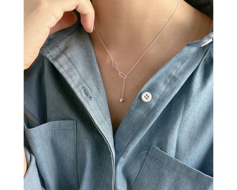 I jump I 925 sterling silver necklace - สร้อยคอ - เงินแท้ สีเงิน