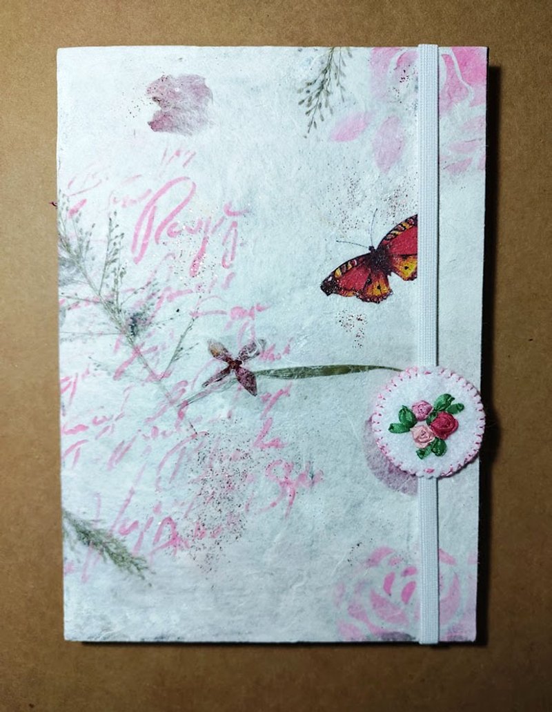butterfly hand ledger diary notepad - สมุดบันทึก/สมุดปฏิทิน - กระดาษ ขาว
