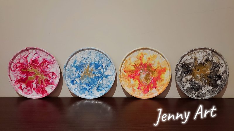 Jincai Quadruple Promotional Combination Hanging Painting Acrylic Painting Abstract Painting Artwork - ของวางตกแต่ง - วัสดุอื่นๆ หลากหลายสี