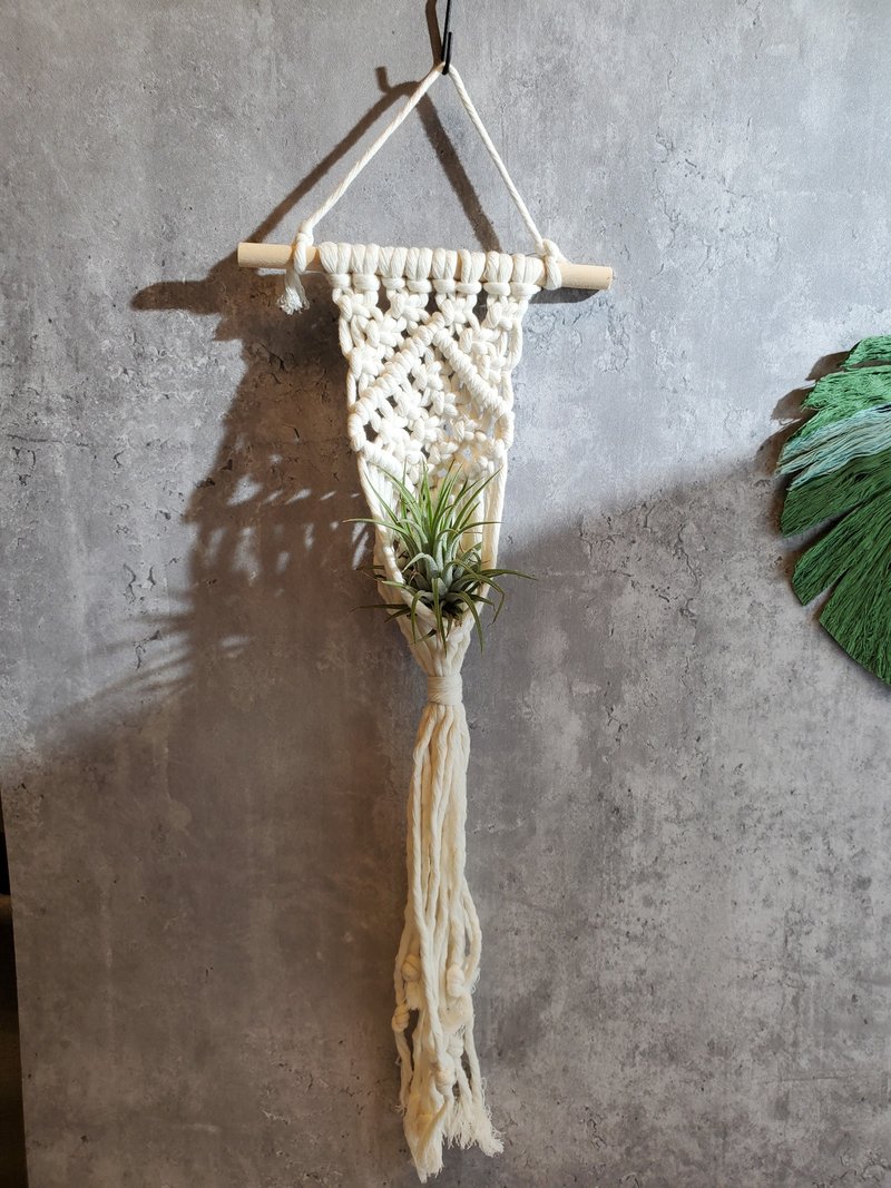 Macrame Woven Planting Basket - Items for Display - Cotton & Hemp Multicolor