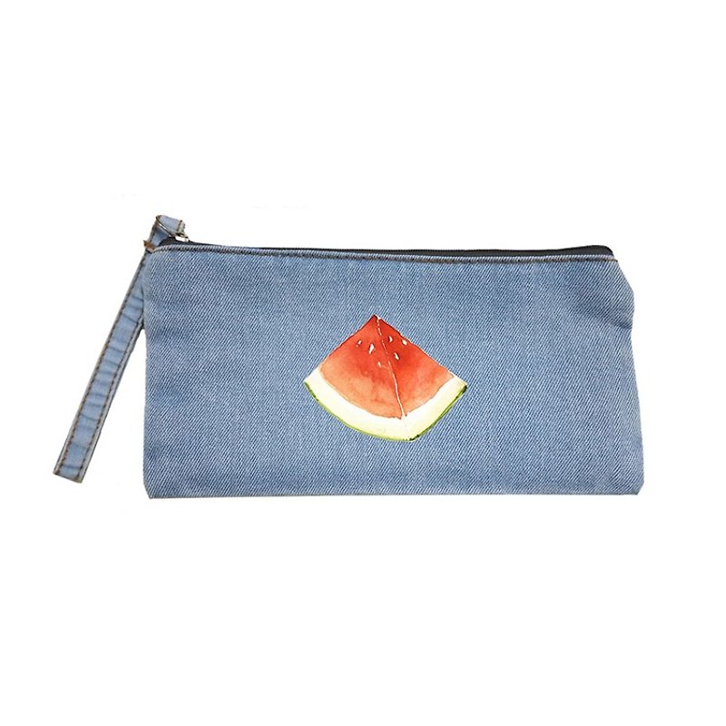 Fresh summer summer watermelon tannins cloth bag bag bag - Toiletry Bags & Pouches - Cotton & Hemp 