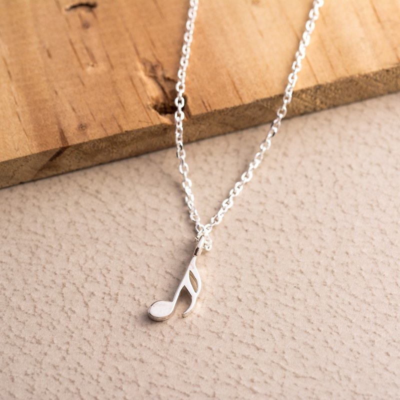 Sixteenth note small Silver pendant - Necklaces - Other Metals Silver