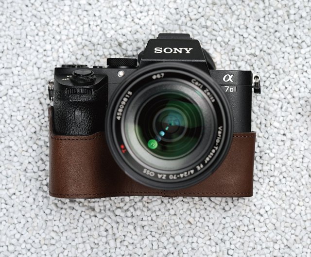 Sony A7II用本革オープンボトムベースリストストラップセット