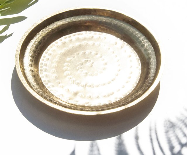 Bronze plate/retro handmade Bronze jewelry plate/handmade Bronze  plate/storage plate/camping tableware-beat a little - Shop omhandmade Small  Plates & Saucers - Pinkoi