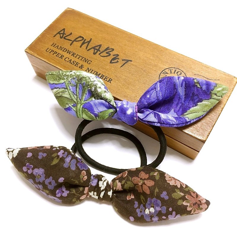 Floral series bow hair accessories set of 2 - Hair Accessories - Cotton & Hemp 