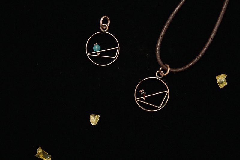 【Series of Crystal】Pendants with crystals _Eternity (Can customise the colour) - Necklaces - Gemstone Multicolor