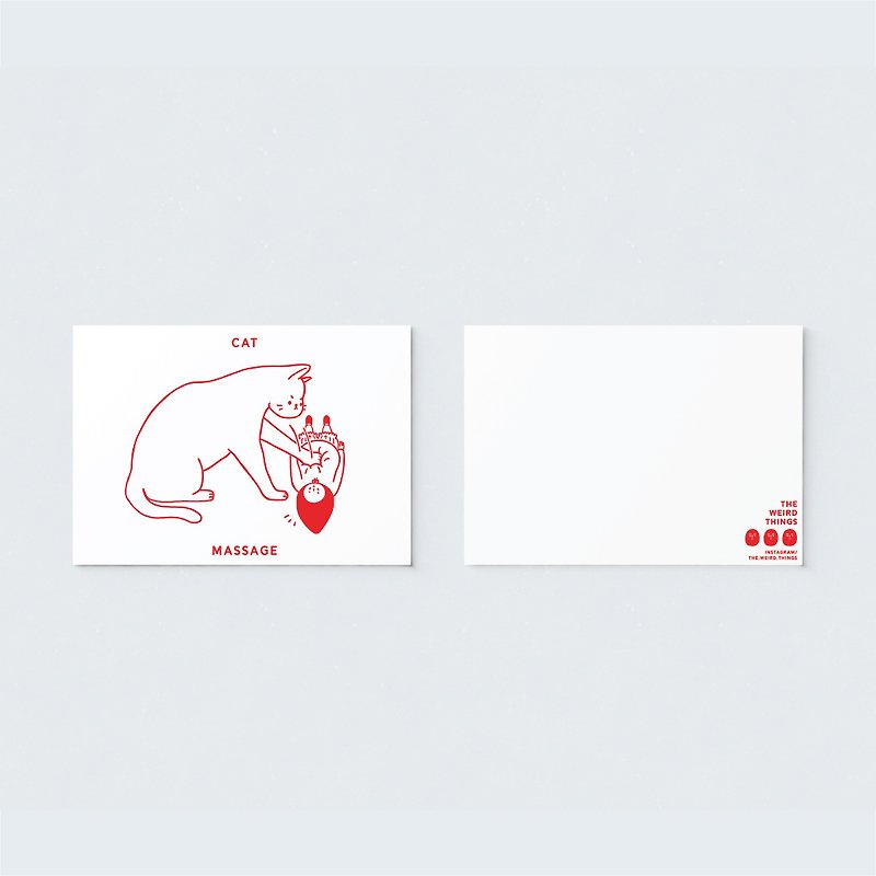 CAT MESSAGE postcard - การ์ด/โปสการ์ด - กระดาษ ขาว