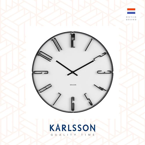 Ur Lifestyle 荷蘭Karlsson, Wall clock 40cm Sentient white