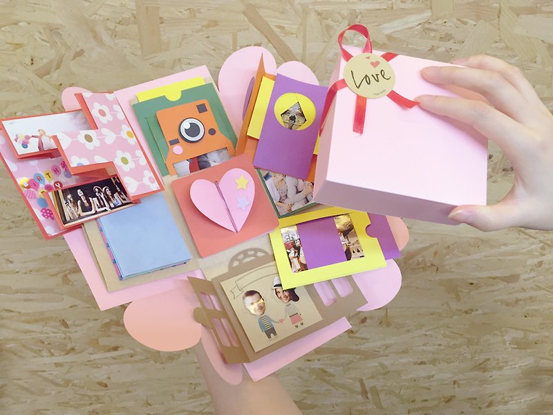 Customized – Explosion box with 8 features - Photo Albums & Books - Paper Transparent