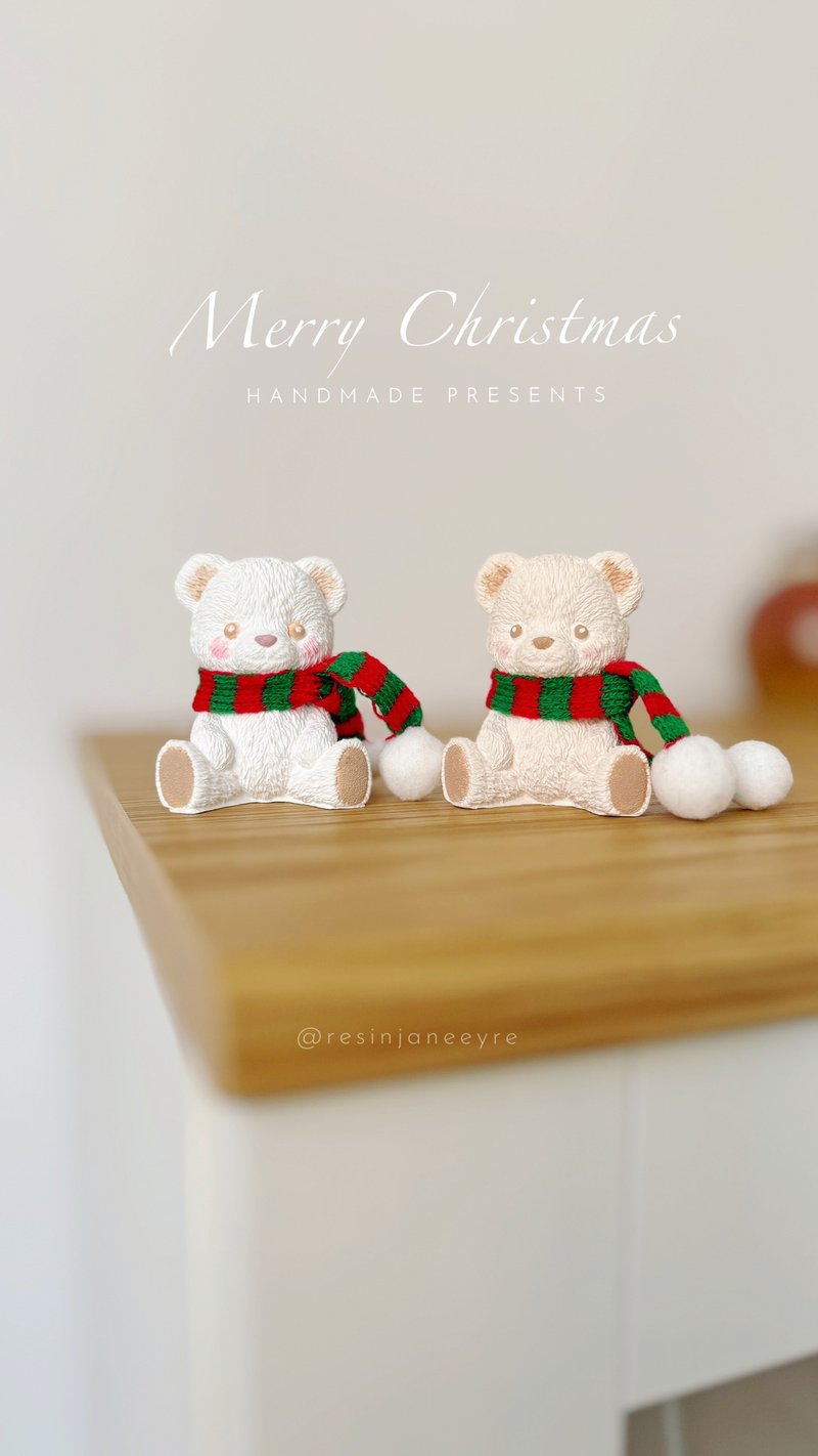 Christmas Gift Teddy Bear Fragrance Handmade Stone - เทียนหอม/น้ำหอม/สบู่แฮนด์เมด - หิน 