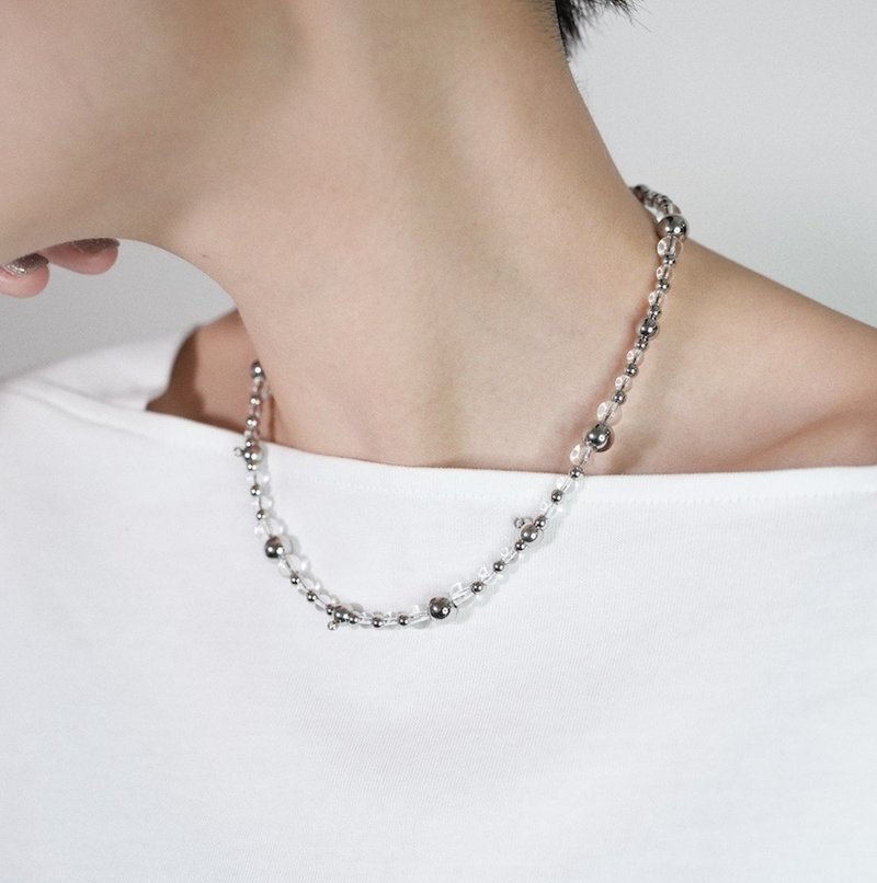 Simple beaded necklace - สร้อยคอ - คริสตัล 