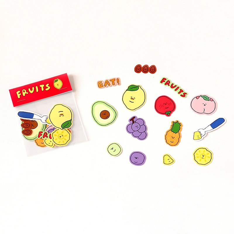 Paper Stickers Multicolor - 【3 MONTHS Official Agent】Fruit Sticker Set