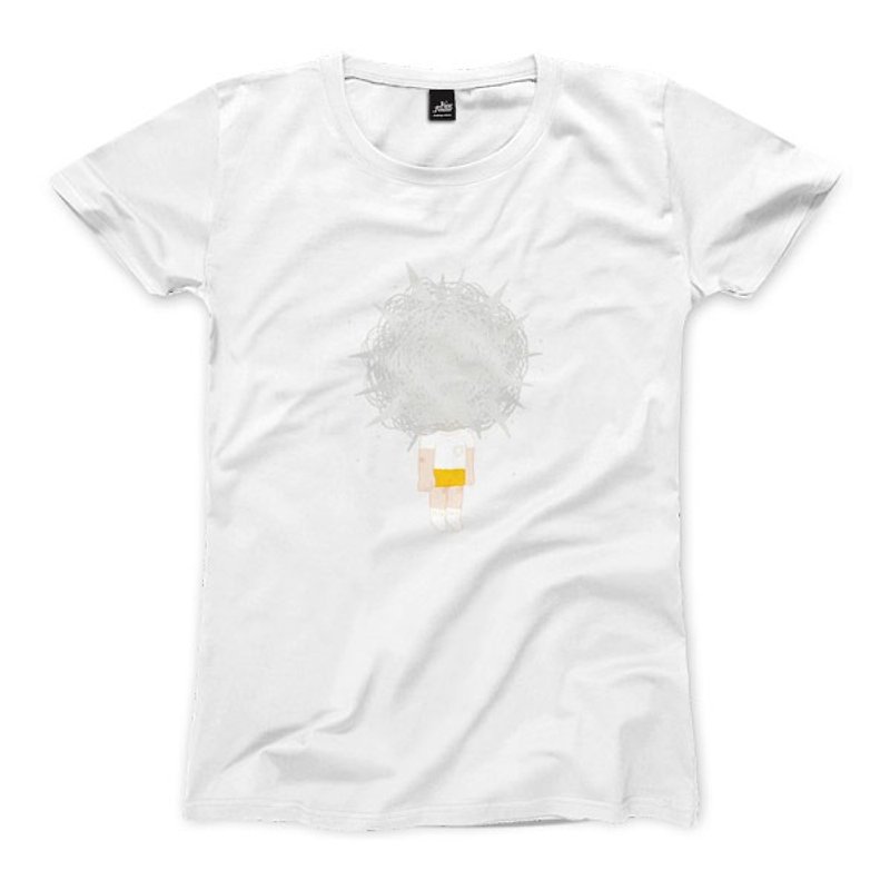 Bear Bear - White - Women's T-Shirt - เสื้อยืดผู้หญิง - ผ้าฝ้าย/ผ้าลินิน ขาว