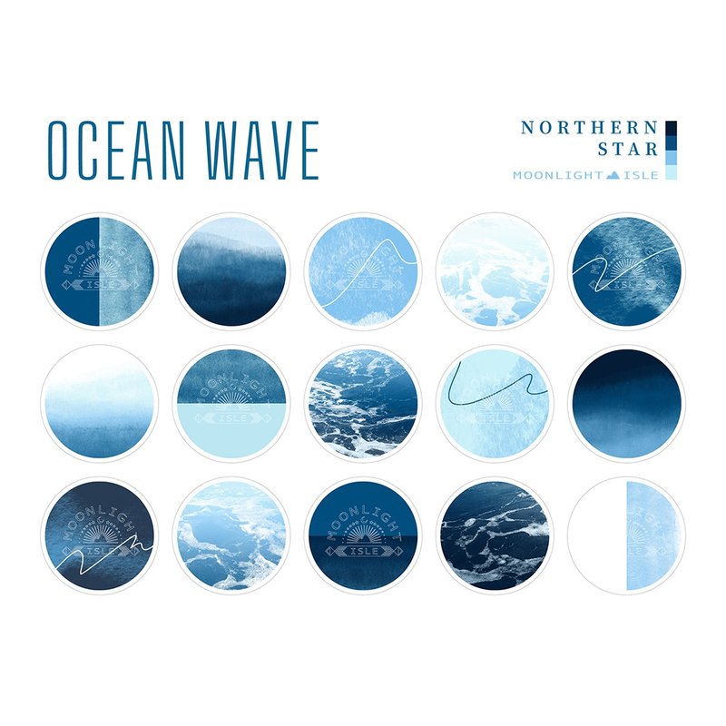 Ocean Wave 北方星辰 |漸層藍海洋水彩攝影IG限動圖示| 立即下載 - 電腦手機桌布/貼圖/App 圖示 - 其他材質 
