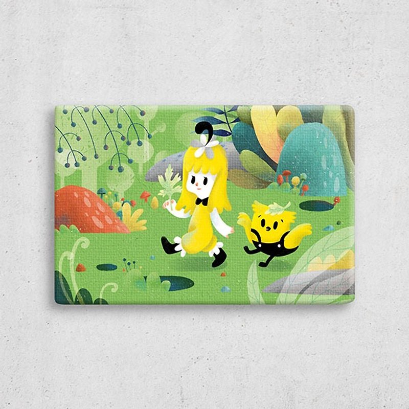 Little daisy takes a walk to digital micro-jet frameless painting - Posters - Cotton & Hemp 