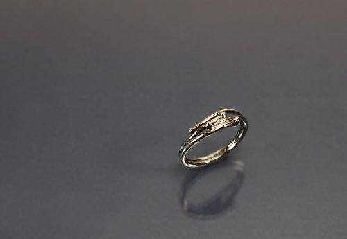 Maple jewelry design 線條系列-小水滴線條925銀戒