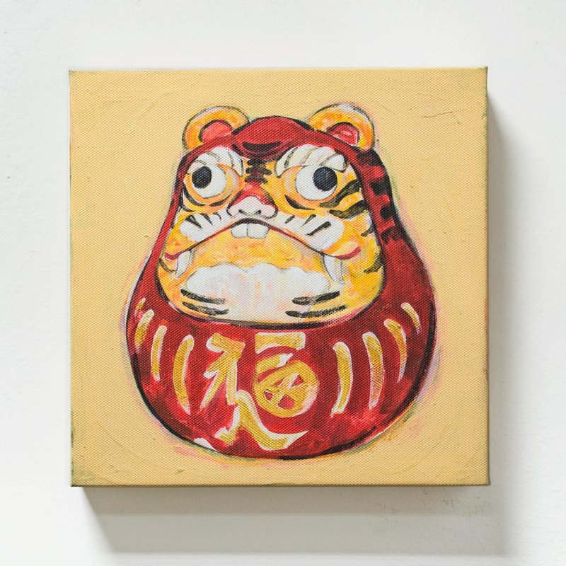 虎だるま (tiger Dharma) Copy frameless painting - Posters - Other Man-Made Fibers Red