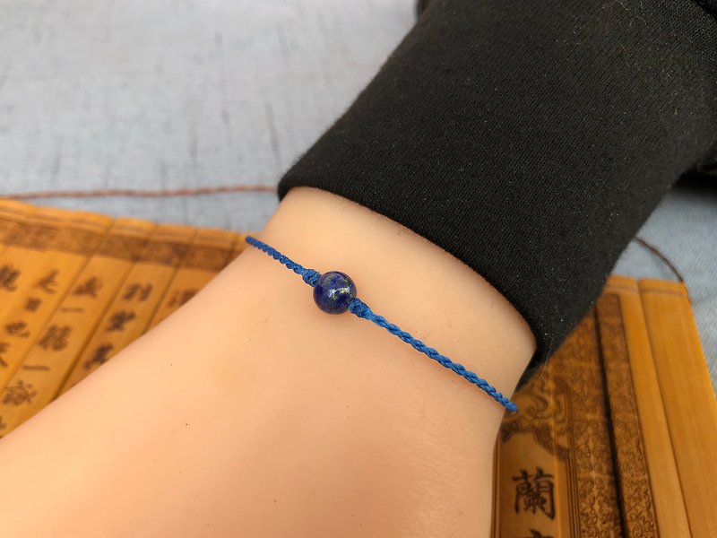 Lucky rope-lapis lazuli (custom) - สร้อยข้อมือ - หิน สีน้ำเงิน