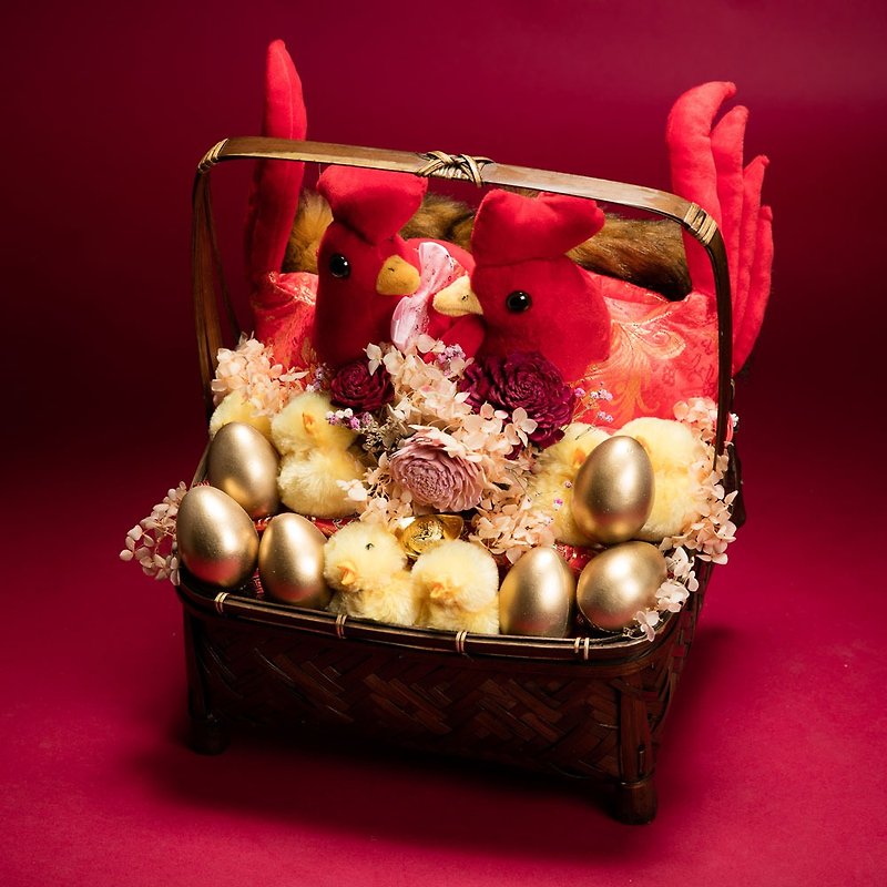 Splendid red satin brings the chicken into the house and leads the way - Items for Display - Other Materials 