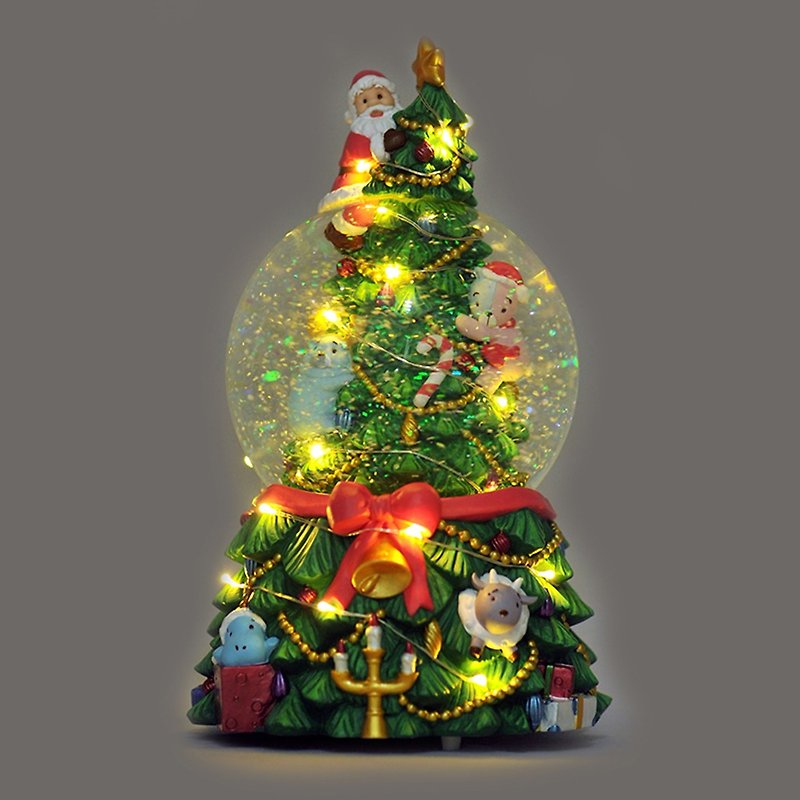 かわいいファンタジー カーニバル - 暖かいホワイト クリスマス ギフト交換ギフト クリスマス クリスタル ボール オルゴール - 置物 - ガラス 