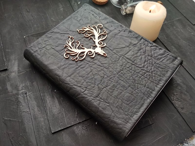 新しい魔女のための影の本テキスト付きの初心者の魔法の本ウィッカの本 - ノート・手帳 - 紙 ブラック
