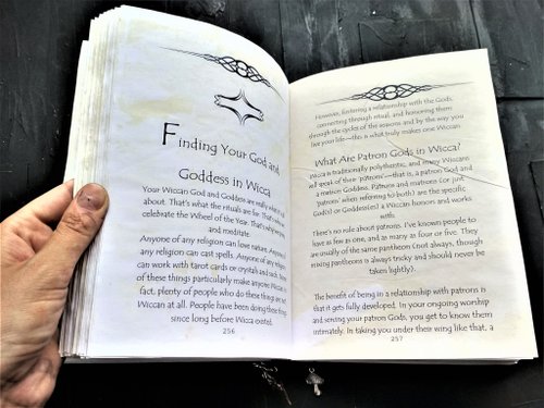 新しい魔女のための影の本テキスト付きの初心者の魔法の本