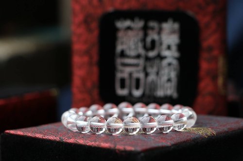 TIBUKKYO德榕藏品 原礦無染色白水晶手鍊8mm 客製化串珠設計 佛珠念珠 白水晶飾品