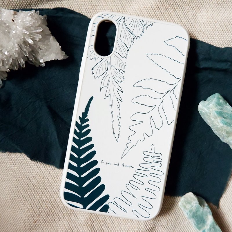 plants/white/rhino shield anti-fall iPhone case - เคส/ซองมือถือ - พลาสติก ขาว