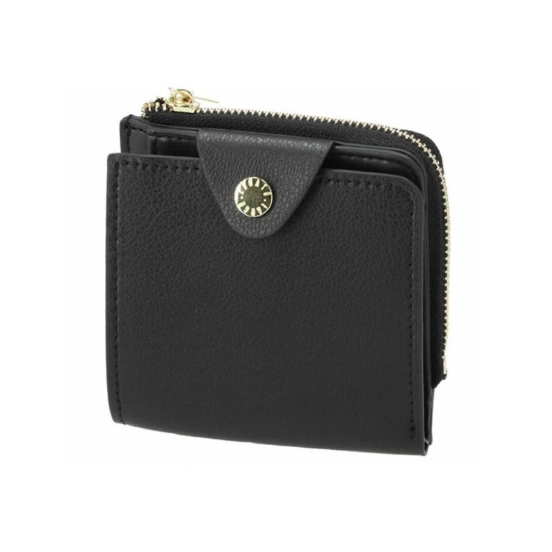 Legato Largo Leather Mini Wallet LJ-P0111 Black - กระเป๋าสตางค์ - หนังเทียม สีดำ