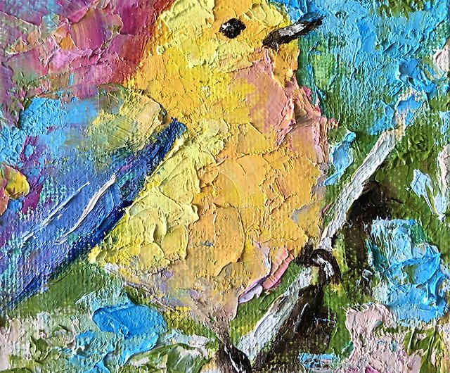 ③油絵6号　黄色い鳥