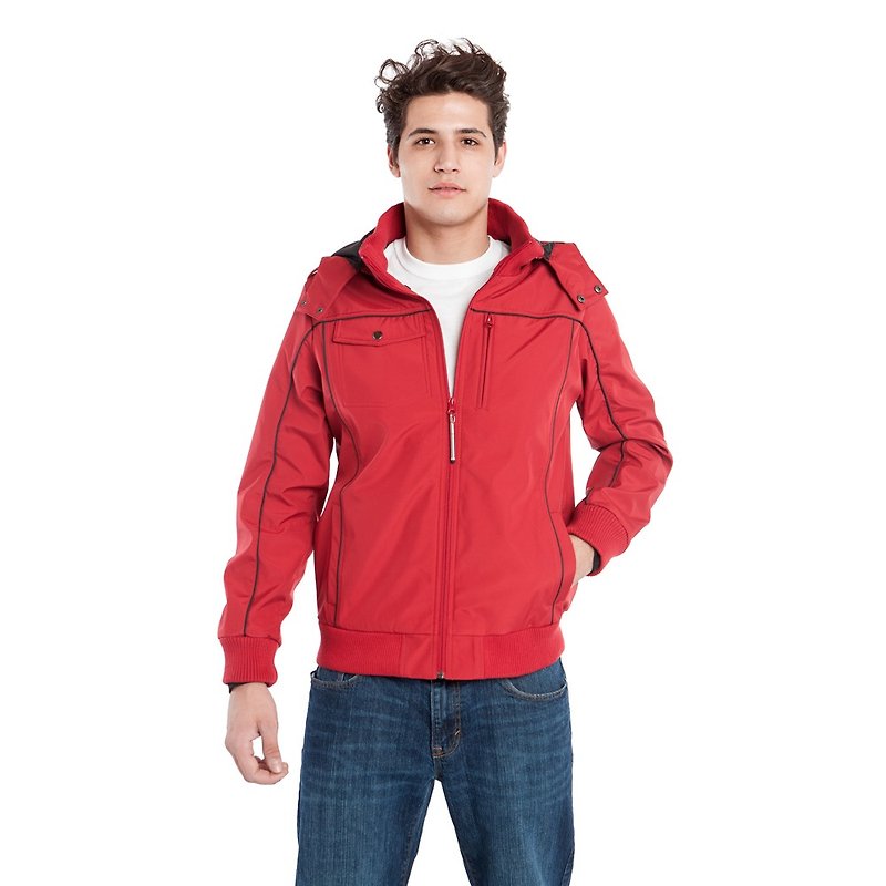 BAUBAX BOMBER Multifunctional Flight Jacket (Men)-Red - Men's Coats & Jackets - Wool Red
