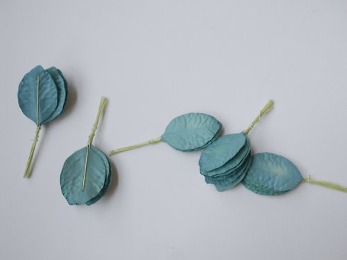 makemefrompaper Paper Flower, Gift decoration DIY supplies: 50 pieces, cerulean jasmine leaves