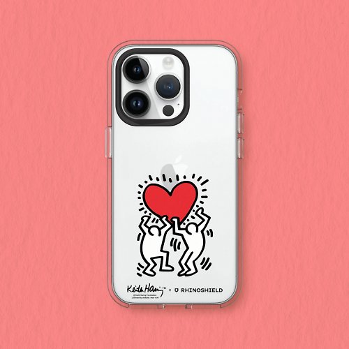 犀牛盾RHINOSHIELD Clear透明防摔手機殼∣Keith Haring系列/愛心 for iPhone