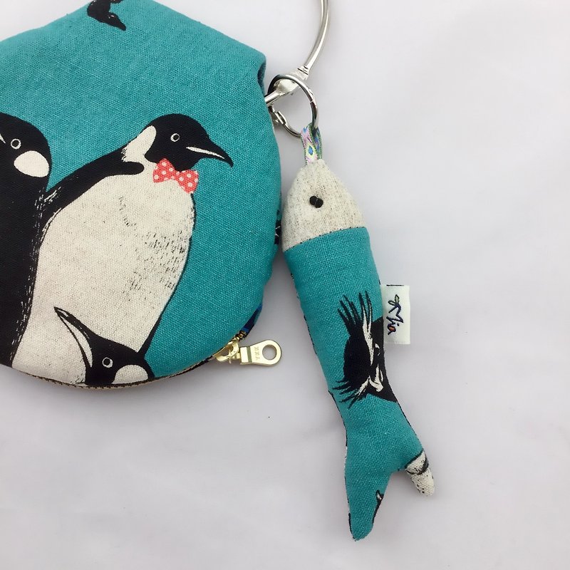 Straps fish / keyring (excluding Wallets) - local patterns Penguin - Keychains - Cotton & Hemp 