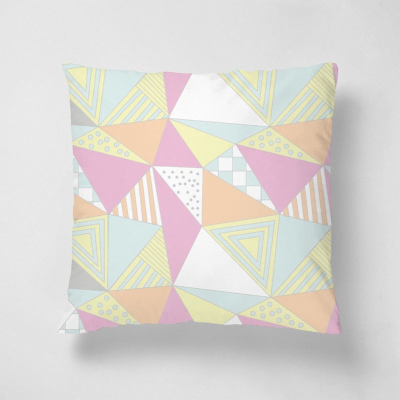 Point line surface | 40*40 short pile pillow - Pillows & Cushions - Other Materials Pink