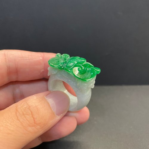 元元圓滾滾 水晶手鍊 瀚玉珠寶 天然A貨翡翠 老坑綠翡翠戒指 緬甸玉戒指 玉戒 白底青戒