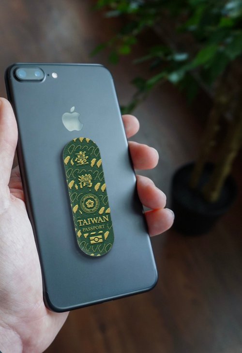 卷卷製造所. . 獨家設計 臺灣印花 兩用手機伸縮支架 手指握帶 臺灣人 梅花 護照