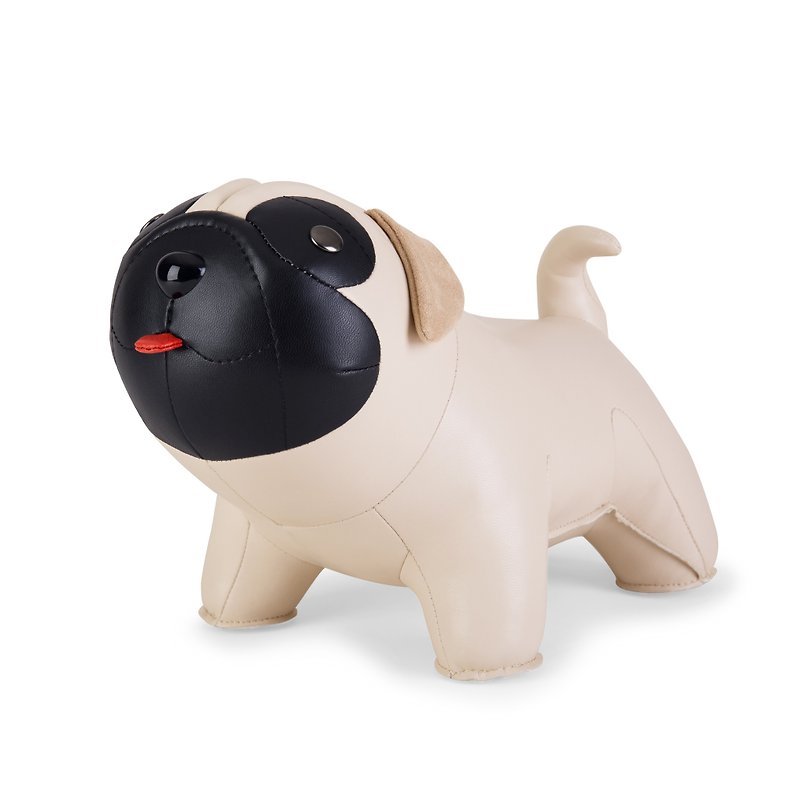 Zuny – Pug - Doorstop - Items for Display - Faux Leather Multicolor