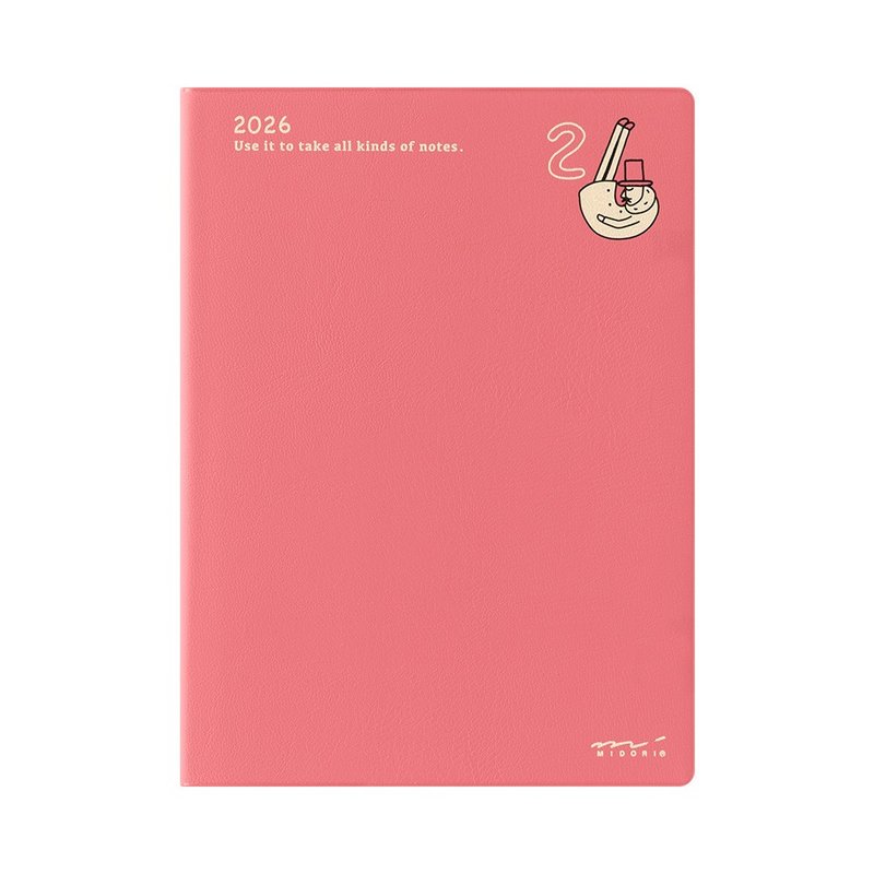 MIDORI Pocket Diary 2026 手帳(月間) A6 歐吉桑 - 筆記本/手帳 - 紙 多色