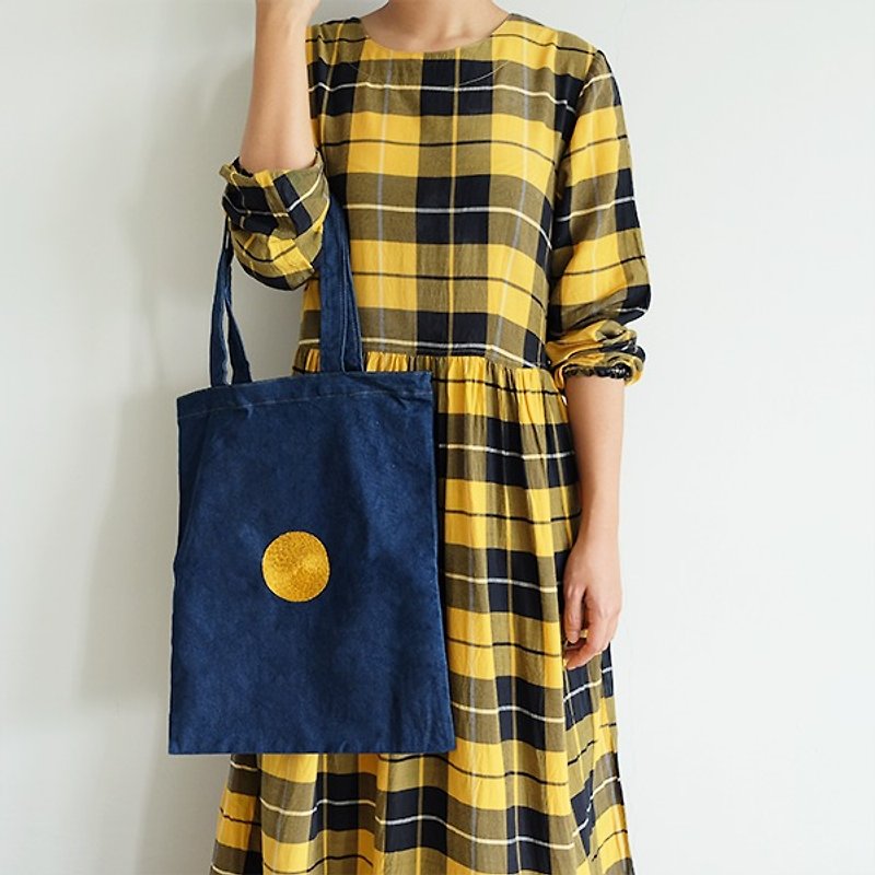 JEANS TOTE_EMBROIDERY YOLK - Handbags & Totes - Thread Yellow