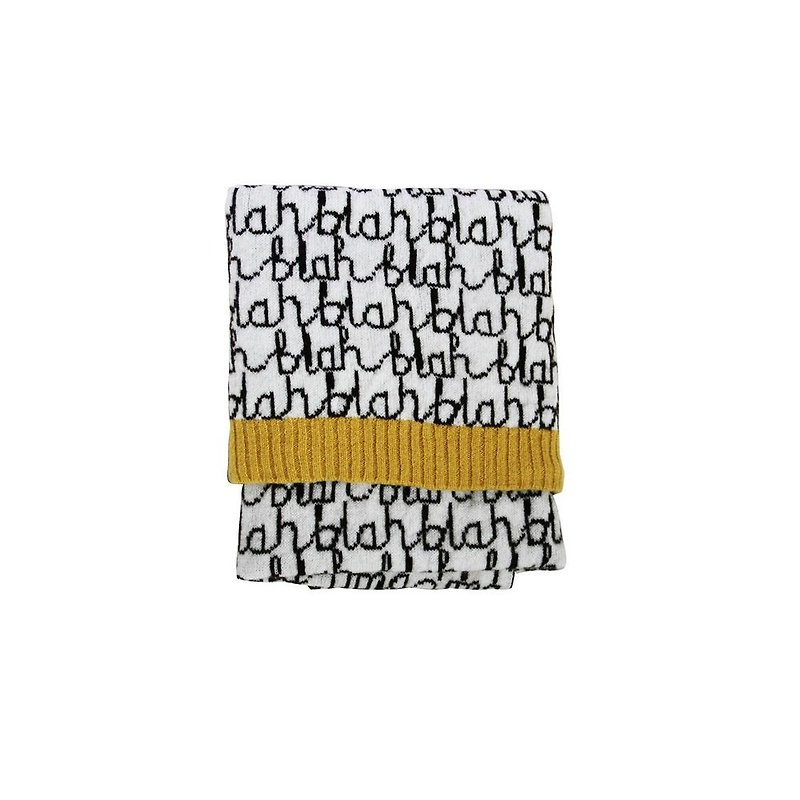 [Winter Sale] BLAH BLAH Mini pure wool woven blanket | Donna Wilson - Blankets & Throws - Wool Multicolor