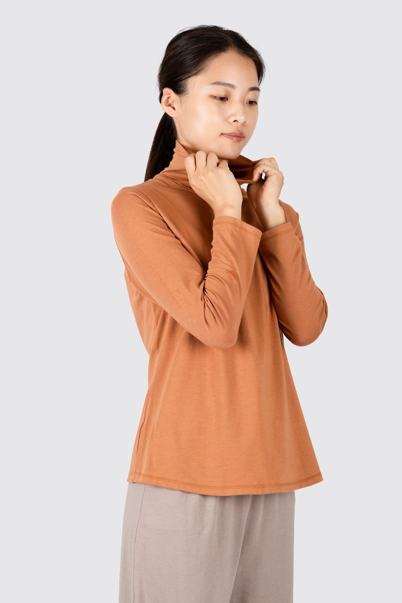 turtleneck top - Women's Tops - Cotton & Hemp White