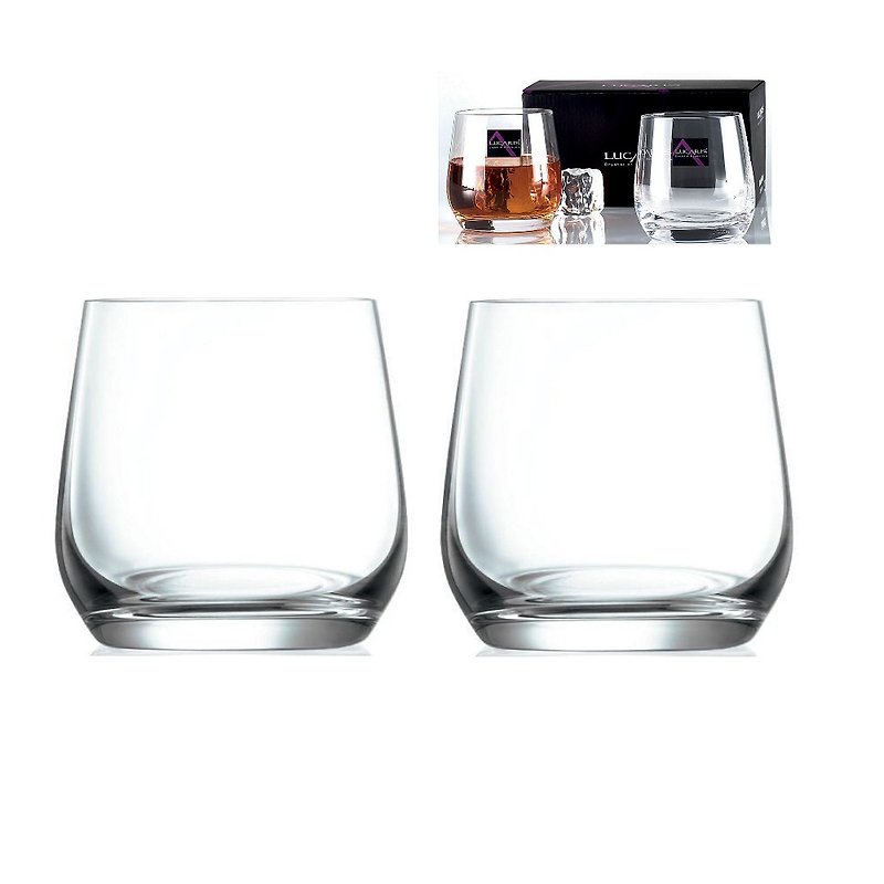 Lucaris 香港系列威士忌杯 370ml (2入禮盒組) - 酒杯/酒器 - 玻璃 白色