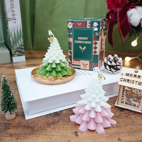 クリスマスツリー 陶器製 キャンドルホルダー ツリー型キャンドルポット（モス） キャンドル・キャンドル
