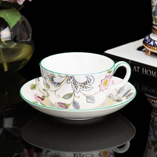 擎上閣裝飾藝術 英國製Minton明頓2003年哈頓花園骨瓷下午茶咖啡杯紅茶杯碟組