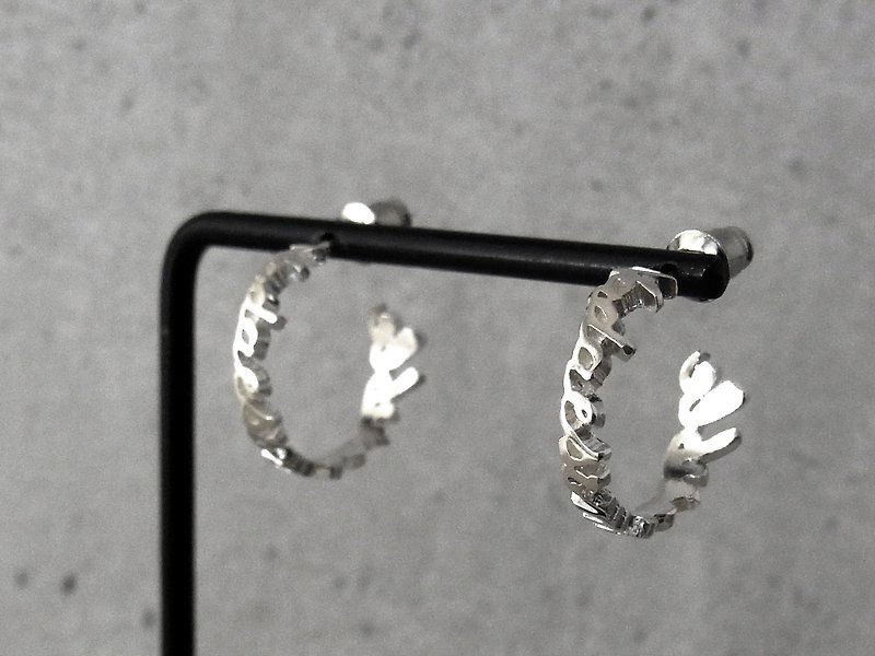 NI hoop earrings / silver - Earrings & Clip-ons - Sterling Silver Silver